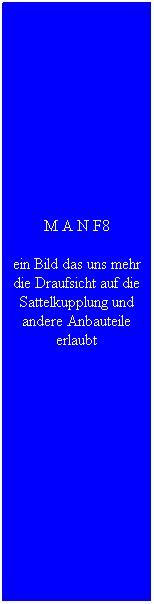 Textfeld: M A N F8
ein Bild das uns mehr die Draufsicht auf die Sattelkupplung und andere Anbauteile erlaubt
&nbsp;
