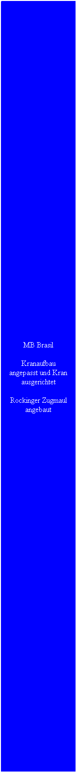Textfeld: MB Brasil
Kranaufbau angepasst und Kran ausgerichtet
Rockinger Zugmaul angebaut
&nbsp;
